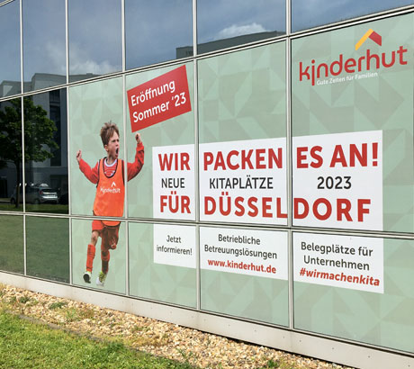 Fassadenfolierung mit Lochfolie in Düsseldorf