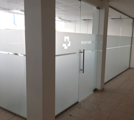 Sichtschutzlösung für Praxisräume