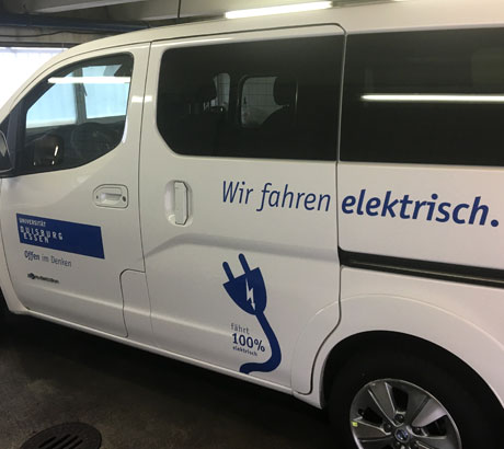 Individuell gestaltete Autofolierung für ein E-Auto