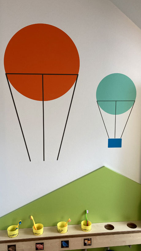 Individuelle Wandgestaltung für eine Kindertagesstätte