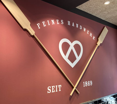 Wanddesign für eine Bäckerei in Essen